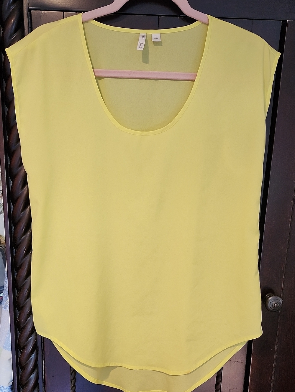 4/$20 Frenchi Bright Yellow Sleeveless Scoop-Neck Blouse